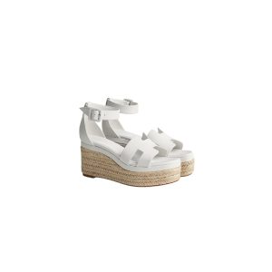 Hermes Elda Espadrille Blanc H231307Z 90370