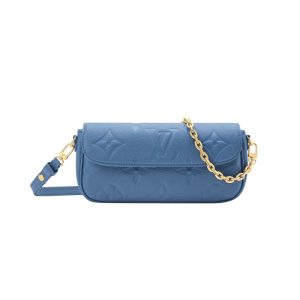 Louis Vuitton Wallet On Chain Ivy Monogram Empreinte Blue Jean 23Cm M27755