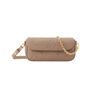Louis Vuitton Wallet On Chain Ivy Monogram Empreinte Greige 23Cm